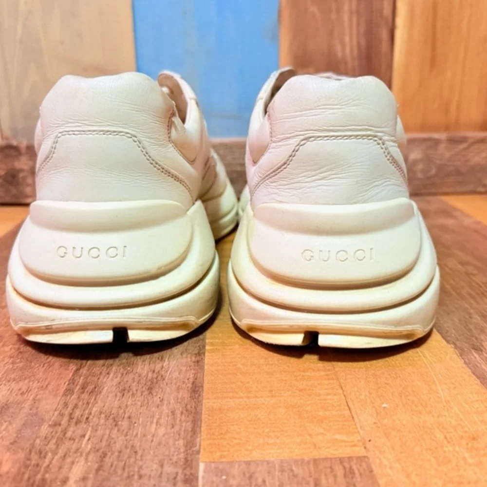 Gucci Rhyton Leather Sneaker “Vintage Logo” – White (Men’s 10) Authenticated